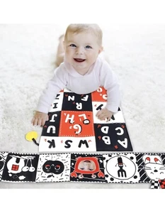 Tummy Time Toys Play Mat Newborn Infant Sensory Toys 3D Crinkle Soft Toy - Picture 1 of 5