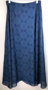 Gap Maxi Skirt Women's Medium Lined Blue Lightweight Boho 90's - Picture 1 of 9