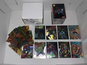 1994 Marvel Universe komplett 200 Karten Basis 9 Powerblast 10 hängende Animation - Bild 1 von 5