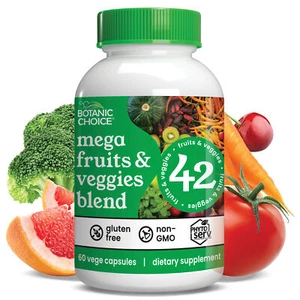 Botanic Choice Mega Fruits & Veggies Blend , 60 Vege Capsules - Picture 1 of 6