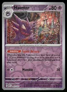 Haunter Reverse Holo NM 093/165 Scarlet & Violet 151 Pokemon Karte - Bild 1 von 1