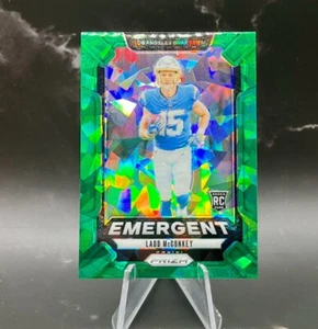 2024 Panini Prizm Ladd McConkey Emergent Green Ice Prizm Rookie MINT LA Chargers - Picture 1 of 2