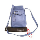 COACH VINTAGE RARE PERIWINKLE LEATHER  BELTED BAG 4156