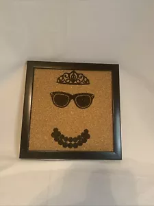 Chic Black Framed Cork Board with Stylish Design - Picture 1 of 4