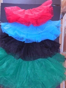 European Length 3 Layer Organdy tutu skirt Girls Ladies Sizes many colors - Picture 1 of 15