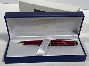 Waterman Kugelschreiber marmoriert Goldrand Paris Frankreich Box Werbung LUVOX - Bild 1 von 3