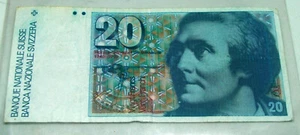 Banknote 20 Franken Geldschein Schweiz Switzerland 1990 GUT - Bild 1 von 3