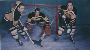 NHL HOCKEY PHOTO PRINT   FERN FLAMANT DON SIMMONS BOSTON BRUINS - Picture 1 of 1