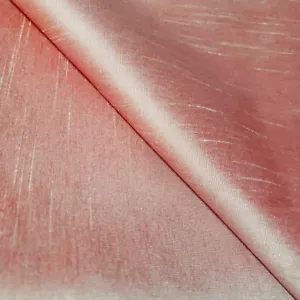 PEARL PINK CORAL FAUX SILK POLY DUPIONI FABRIC TWO TONE 60" BY THE YARD - Picture 1 of 7
