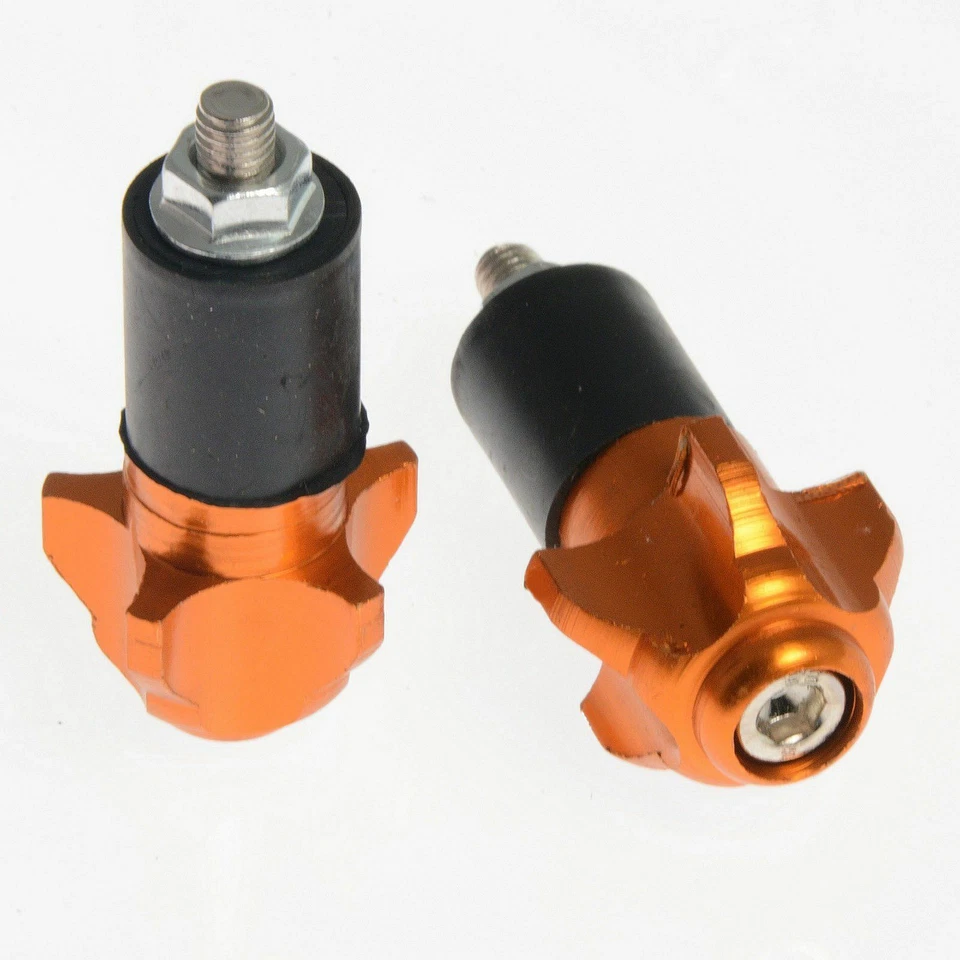 Bar End 17mm Motorcycle Motorbike Scooter Universal Weights Handlebar Gold - Immagine 1 di 1