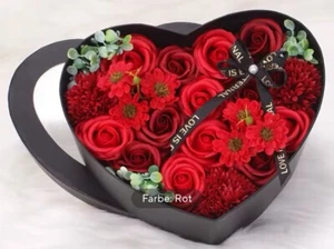 Rosenherz Blumen künstliche Geburtstag Hochzeit Geschenk Liebe Partnerin Herz - Bild 1 von 15