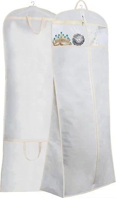 70" Vestido de Novia Vestido de Novia Vestido Bolsa de Ropa con Accesorios Bolsa Grande Viaje Ga Foto 1 de 4