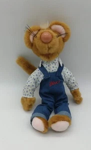 Bino Stofftier Maus mit Latzhose Hemd ca. 35 cm groß - Bild 1 von 4