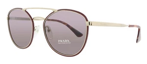 Prada 0PR 63TS VIY6X1 Bordeaux Round Sunglasses - Picture 1 of 5