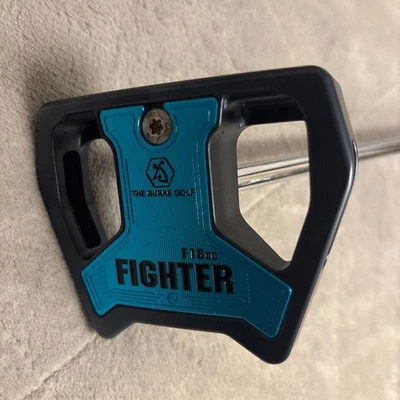 THE BURKE GOLF FIGHTER Putter 34 inch Blue/Black Double-Hole Used - Image 1 of 4