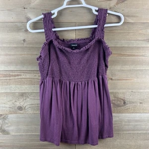 Torrid Damen Top Babydoll Strick gesmoktes Mieder Tank quadratischer Ausschnitt Rüschen 4X - Bild 1 von 6