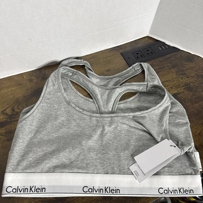 Calvin Klein Modern Women’s Grey Bralette Unlined Racerback Lot 2 XL - Image 1 of 4