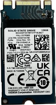 KIOXIA BG4 128GB M.2 NVMe SSD PCIe 3.0 x2 2242 PC Laptop Notebook Festplatte