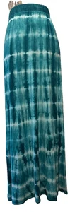 Maxi falda Loveappella verde tie dye para mujer cintura elástica talla mediana - Imagen 1 de 7