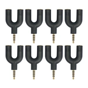 Adapter Ysplitter Kopfhörerstopfen MM Kopfhörer Y Splitter Gold Anschlüsse - Afbeelding 1 van 25