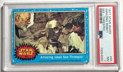 1977 Topps Star Wars Card #66 Amazing Robot See-Threepio! PSA 7 Near Mint - Image 1 of 2