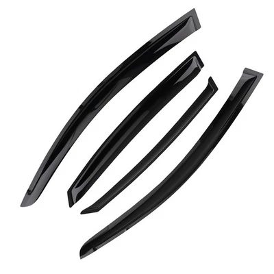 Black Tinted Window Rain Guards for Hyundai Accent Sedan 2018-2022 4pc Deflector - Image 1 of 4