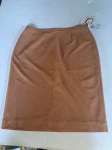 Tahari Pencil Skirt NWT Sz 10 Brown Zip Back Lined - Picture 1 of 11