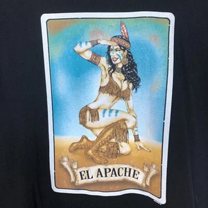 El Apache Card Game XL schwarz T-Shirt Apache Girl XL ohne Etikett frisch - Bild 1 von 3