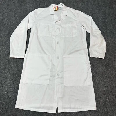 NEW Fashion Seal Healthcare Uniform Adult Small White Polyester Blend Coat - Image 1 of 4