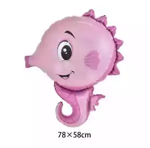 30inch Pink Sea Horse Animal Helium Air Foil Balloon For Kids Party Decoration - Picture 1 of 1
