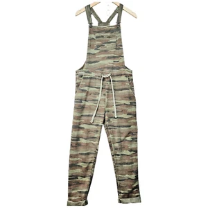 Wallflower Bib Overalls Womens MEDIUM Camo with Cuff Baggie Jumpsuit Drawstring - Picture 1 of 10