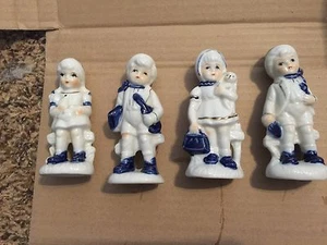 Set Of Four Lovely Ceramic Figurines - Picture 1 of 12