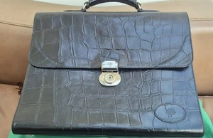 Mulberry Men’s Classic Black Leather Briefcase – Hardly Used - Picture 1 of 7