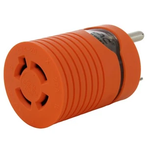 30A 125V NEMA TT-30 enchufe macho a 20A 125/250V adaptador hembra NEMA L14-20 - Imagen 1 de 7