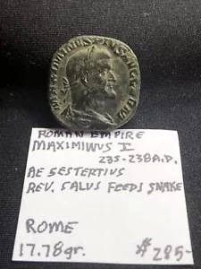 ancient roman coin Maximinus I 235-238 A.d. Ae Sestertius Nice Bronze Ancient - Picture 1 of 8