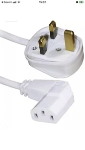 Cable de alimentación de red ShaniTech UK 5M 5 metros ángulo recto a IEC C13 para TV S - Imagen 1 de 4