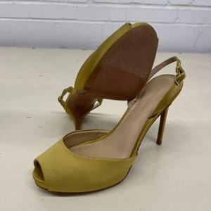 BANANA REPUBLIC Slingback Peep-Toe Heel Women's Size US 9 Yellow 773515 - Picture 1 of 6