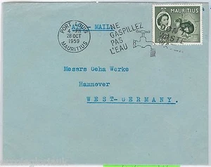 49872 - MAURITIUS -  POSTAL HISTORY - COVER to WEST GERMANY 1959 BIRDS water - Picture 1 of 1