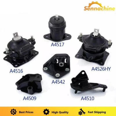 Fits 2003-2007 Honda Accord 2.4L Motor & Trans Mounts  Accord Set 6pcs : A4526HY - Image 1 of 4