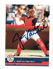JASON VARITEK 2001 PACIFIC AUTOGRAPHED SIGNED # 75 BOSTON RED SOX