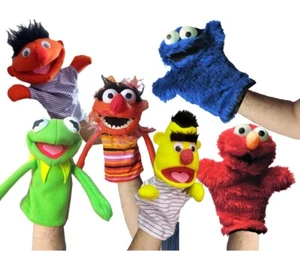 6 MUPPETS HAND PUPPET Toy collection KERMIT, ELMO, ANIMAL, COOKIE, BERT, ERNIE - Picture 1 of 24