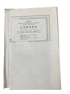 Vintage 1959 Canada Department Of Mines And Technical Surveys Map - Picture 1 of 8