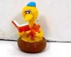 Sesame Street Big Bird PVC Action Figure Figurine Vintage Reading Book