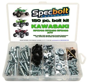 150pc KAWASAKI ATV Bolt Kit KFX450 KFX 450 400 700 body plastic frame fender eng - Picture 1 of 9