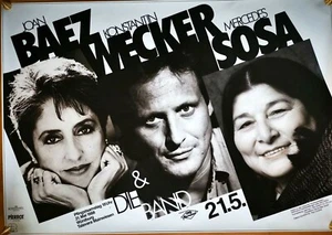 JOAN BAEZ - KONSTANTIN WECKER 1988 WÜ. - orig. Concert Poster - Plakat - DIN A0 - Picture 1 of 1