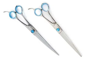 8.5" Super Gator Pro Grooming Shears Adjustable Scissors Pick Straight or Curved - Picture 1 of 11