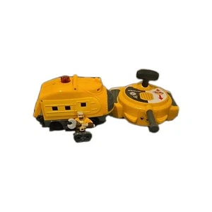GeoTrax Rock and Pete Yellow Construction Train W Remote Control & Figure Works - Picture 1 of 10