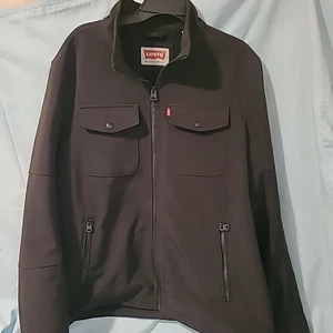 Levi's Men's Jacket Black  Size Large Button & Zipper Pockets Rn No 54163 EUC - Picture 1 of 11