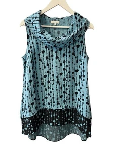 Habitat Wearable Art ärmelloses Lagenlook Wasserfallausschnitt Tunika Tank Top Damen Gr. S - Bild 1 von 5