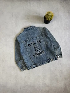Ralph Lauren x Yankees Denim Jacket Embroidered Mens XS Size Rare Vintage - Picture 1 of 9